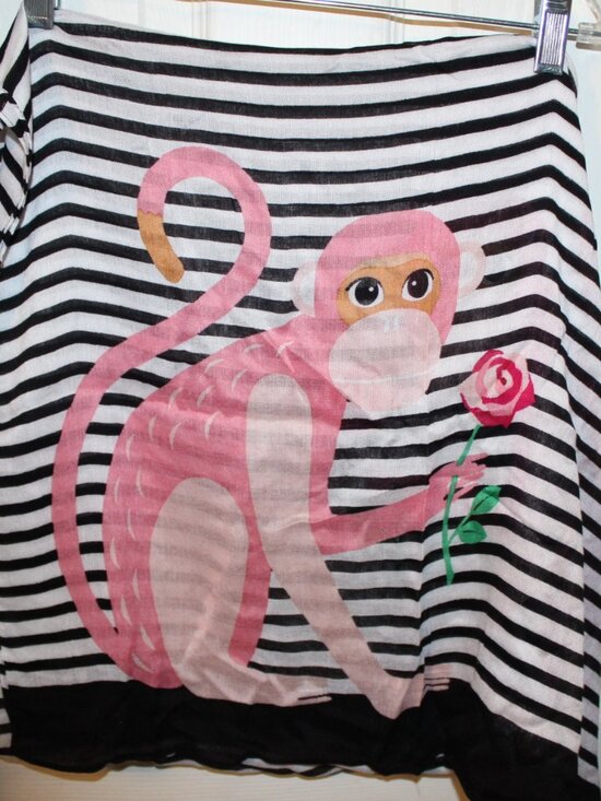 Kate Spade Accessories - NWT Kate Spade Monkey Striped Oblong Scarf SO CUTE!!!!!